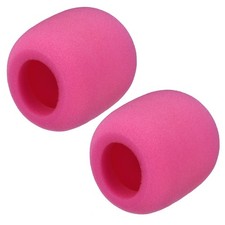 2PCS Thicken Sponge Foam Mic Cover Handheld Microphone Windscreen Pink for KTV