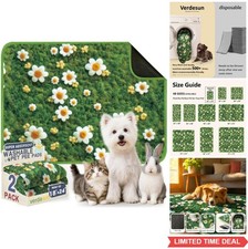 Reusable Dog Pee Pads 2 Pack 18x24 Inch Washable Potty Training Mat Absorbent