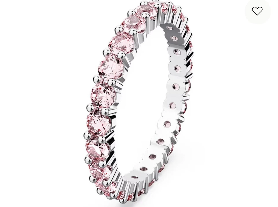 Swarovski Pink Matrix Ring, Rhodium Plated-New - Image 2 of 4