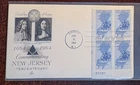 #1247 New Jersey Tercentenary plate block FDC on ArtCraft cachet