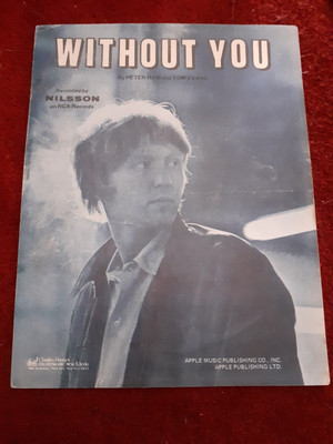 Harry Nilsson Without You RCA Records Sheet Music 1972 Apple Music 
