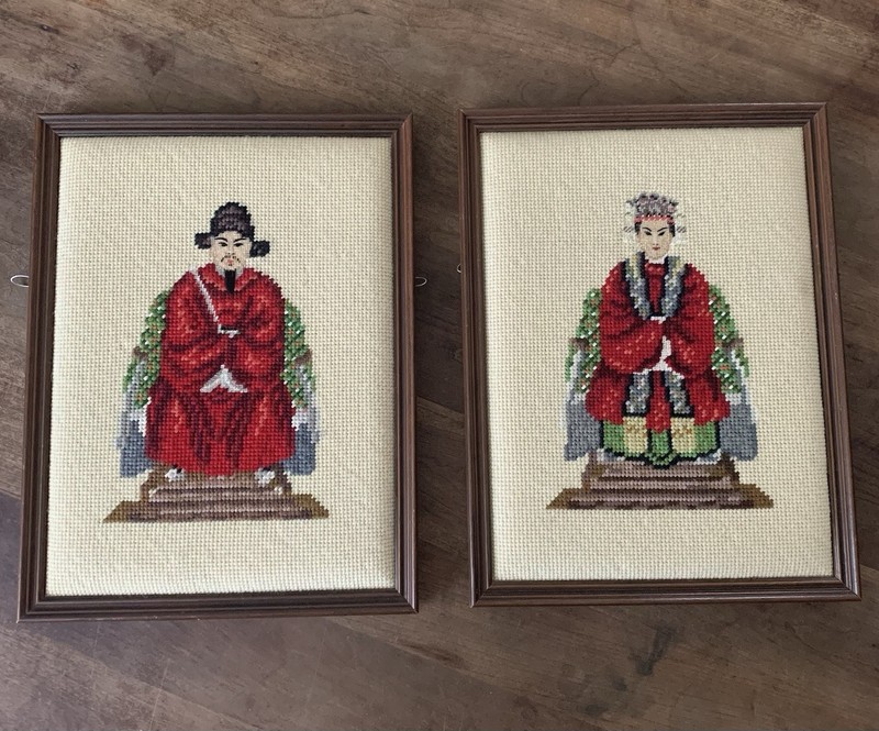 Framed Needlepoint Set