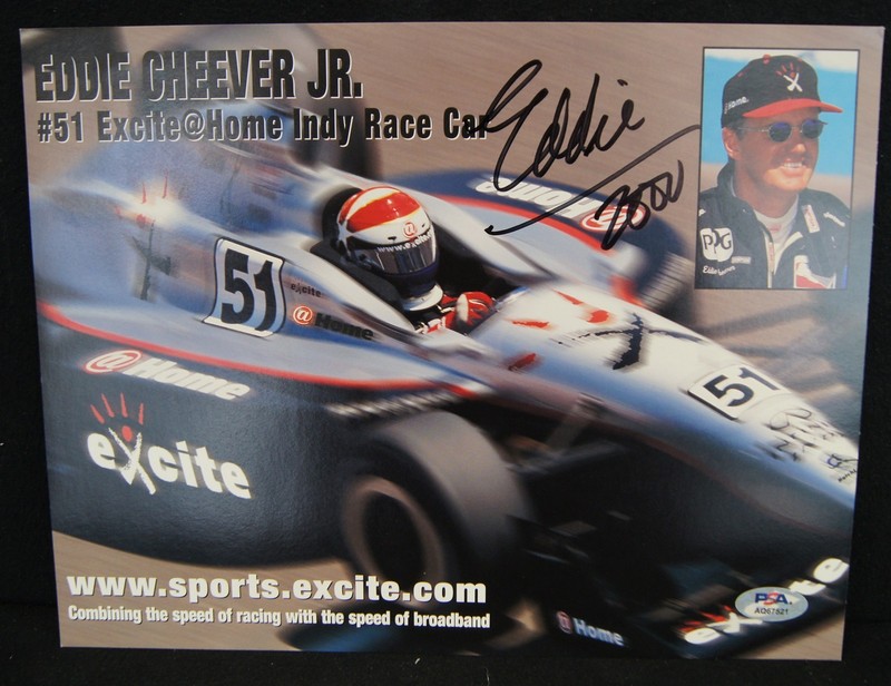 EDDIE CHEEVER JR Signed 8.5x11" Print PSA/DNA