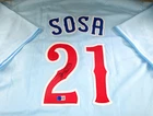 Sammy Sosa / Autographed Chicago Cubs Blue Custom Baseball Jersey / Beckett