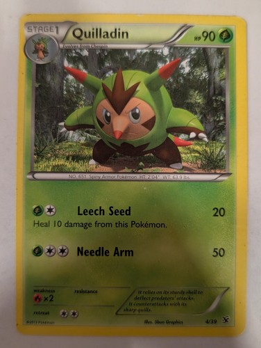 Quilladin 4/39 Kalos Starter Set Pokemon Card Nice!