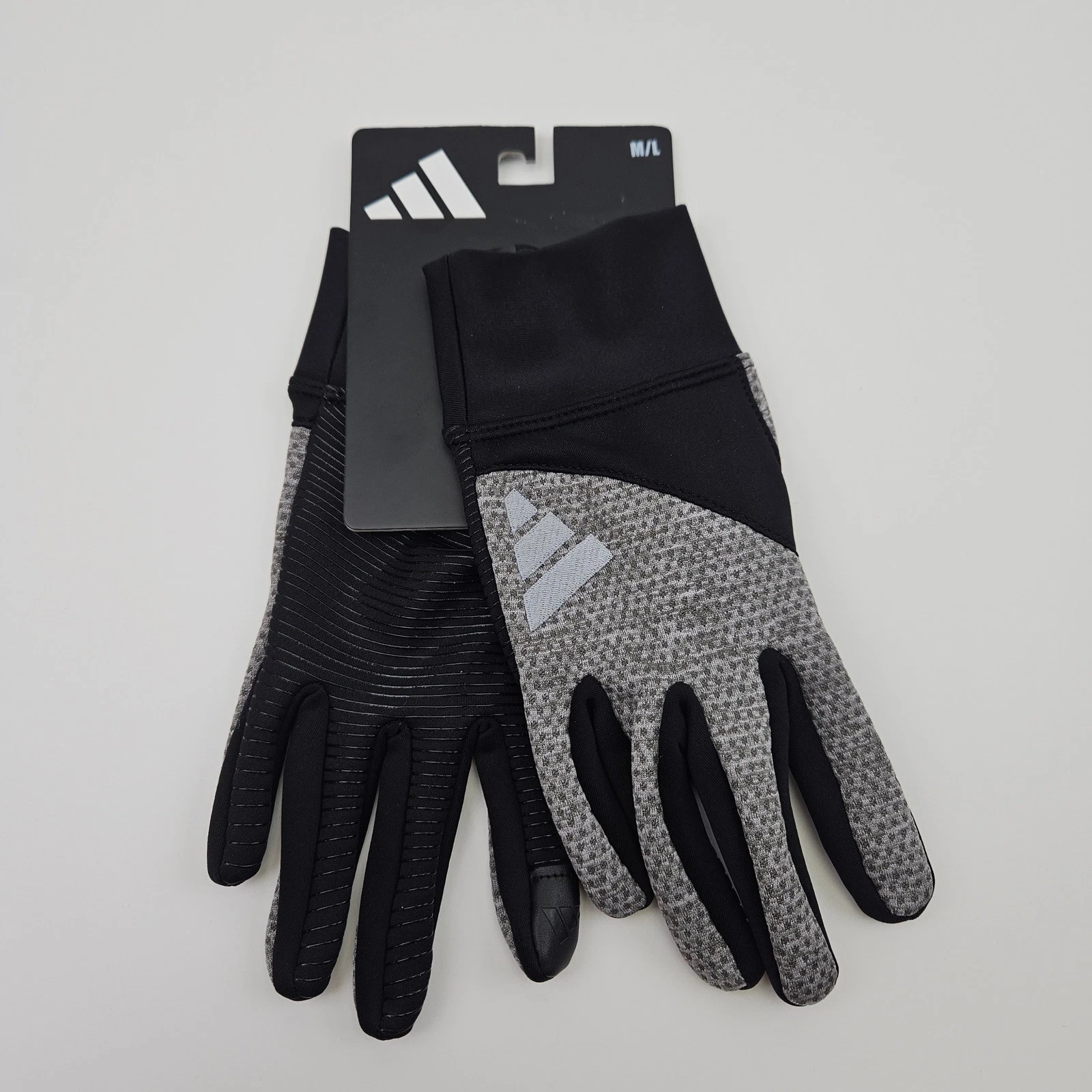 Adidas COLD.RDY Training Gloves Black Grey Touchscreen AW0189 Unisex Sz M/L