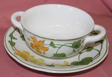 VILLEROY BOCH V&B Geranium Suppentasse Ø12,5 H5 +Untertasse Ø18- Sp6- 29858 0499