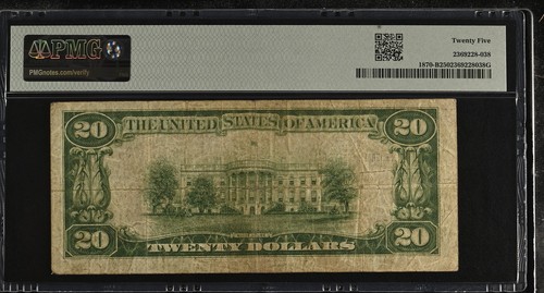 1929 $20 Federal Reserve Banknote New York - PMG 25 Fr. 1870-B (304) - Picture 2 of 2