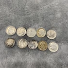 Roosevelt Dimes Lot Of 10 90% Silver  Scrap