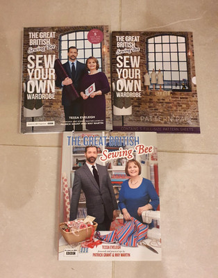 The Great British Sewing Bee 3 Hardback Books 5 Patterns 2013 Tessa Evelegh