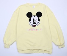 Walt Disney World Mickey Mouse Pullover Sweatshirt Yellow Size XS