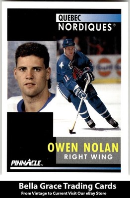 1991-92 Pinnacle Owen Nolan #156 Quebec Nordiques NHL Hockey