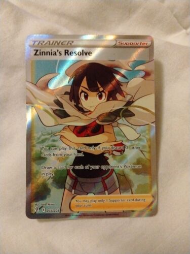 SINGLE Zinnia's Resolve 203/203 – Pokémon TCG Cards – Evolving Skies ENG NM - Picture 1 of 2