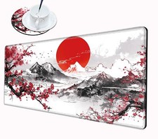 Cherry Blossom Mouse Pad Gaming Desk Mat XL Mousepad 24x12 Desk Pad Sakura Co...