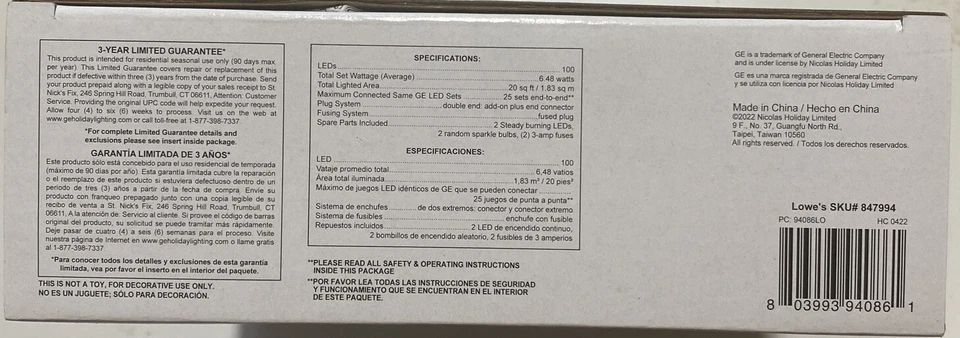 GE StayBright 5-ft X 4-ft Sparkling White LED Mini Plug-In Christmas Net Lights - Image 3 of 3