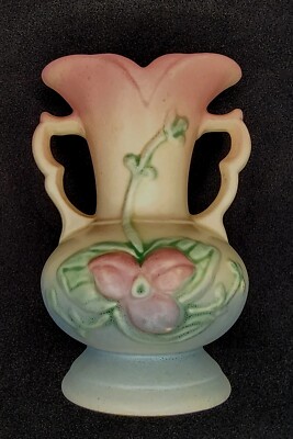 VTG 1940s HULL Dogwood Flower Motif, Double Handled Vase | eBay