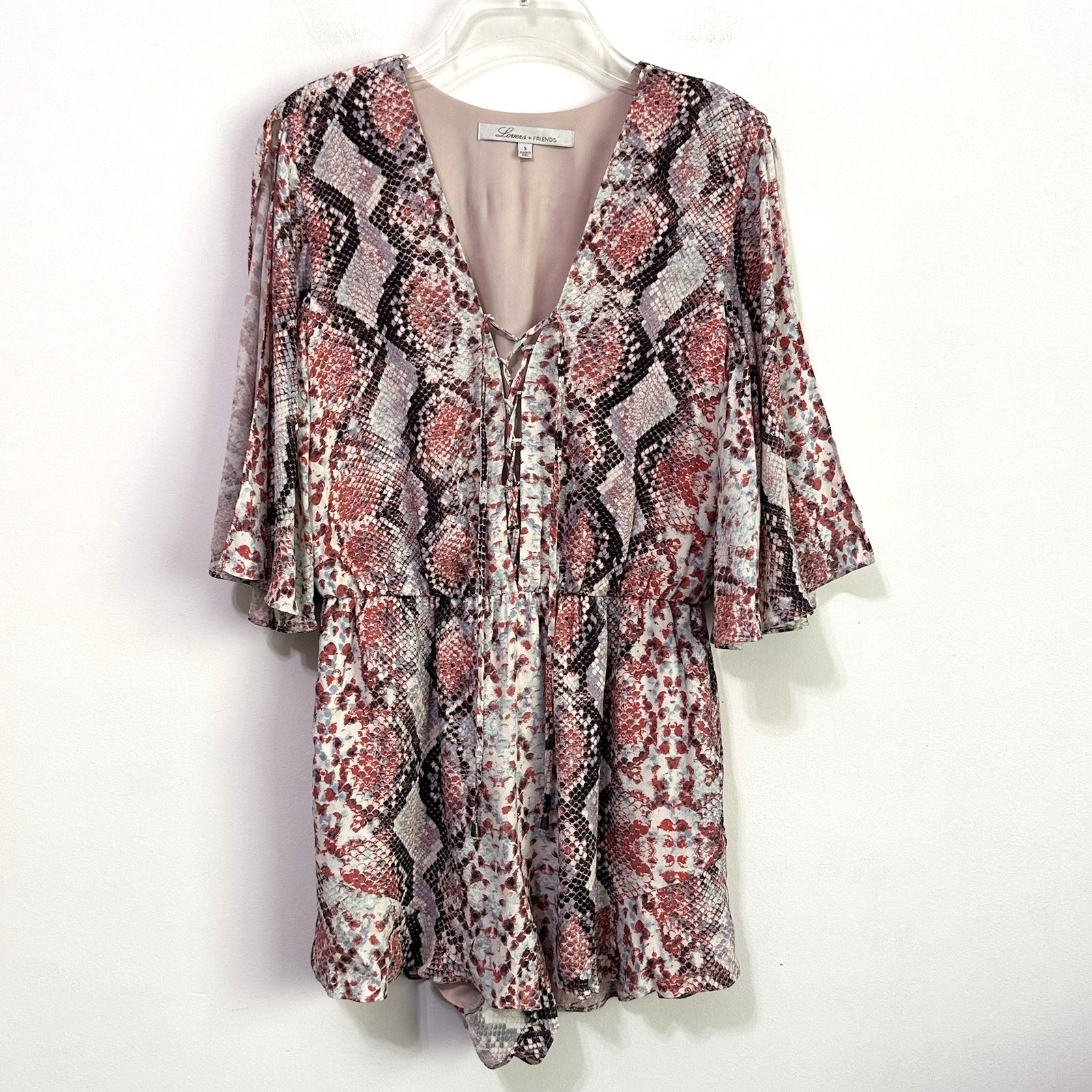 Lovers + Friends Romper S Epiphany Python Print L… - image 1