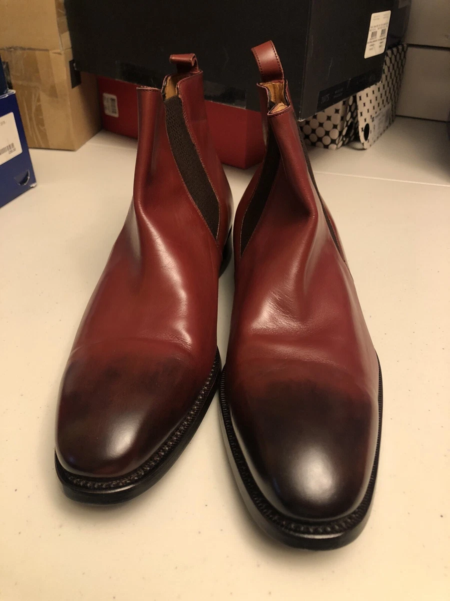Vintage Barneys New York Leather Chelsea Boots Size 11.5 Made In 