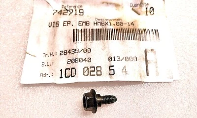 VIS DE FIXATION OEM POUR CARENAGES SCOOTERS PEUGEOT LUDIX TREKKER TKR ELYSEO.... - Photo 1/4