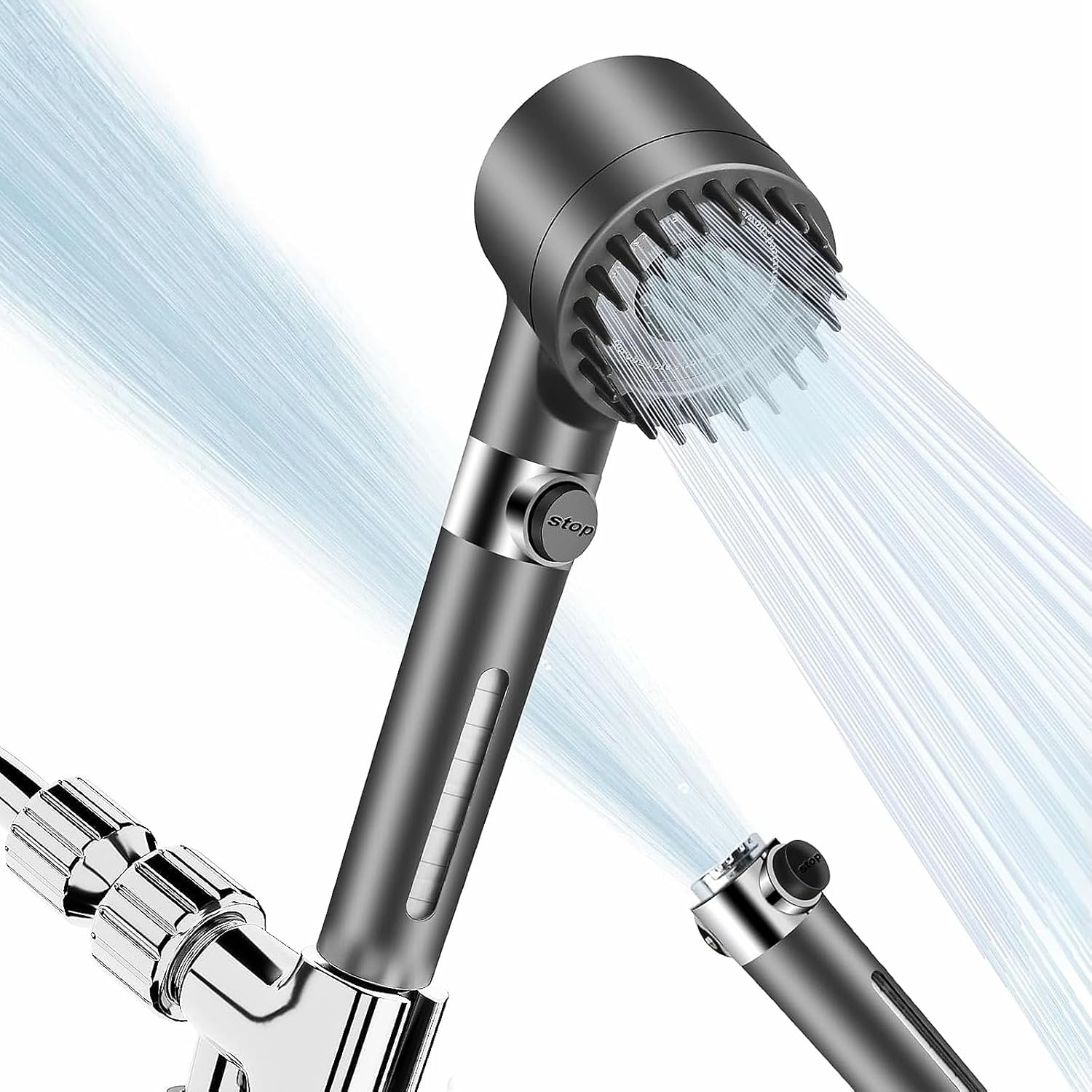 Filtered Shower Head Combo, High Pressure Handheld with Hose & ON/OFF Switch