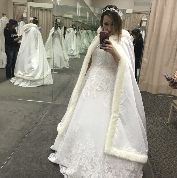 white wedding cloak