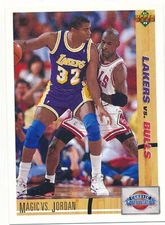 MAGIC VS JORDAN 1991 UPPPER DECK #34 CLASSIC CONFRONTATION LAKERS BULLS