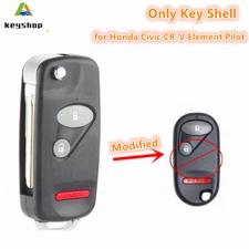  for Honda Civic Modified Flip Remote Key Case Shell Fob 3 Button A269ZUA106