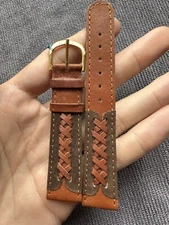 Vintage Watch Strap 18 mm  Leather Nos Top Quality V33