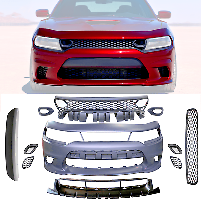 2015-2023 Dodge Charger SRT Style Front Bumper with Grille Replacement