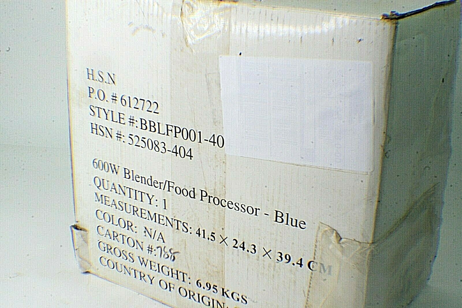 WOLFGANG PUCK Bistro Collection 600w Blender Food Processor BLUE BBLFP001 NEW 