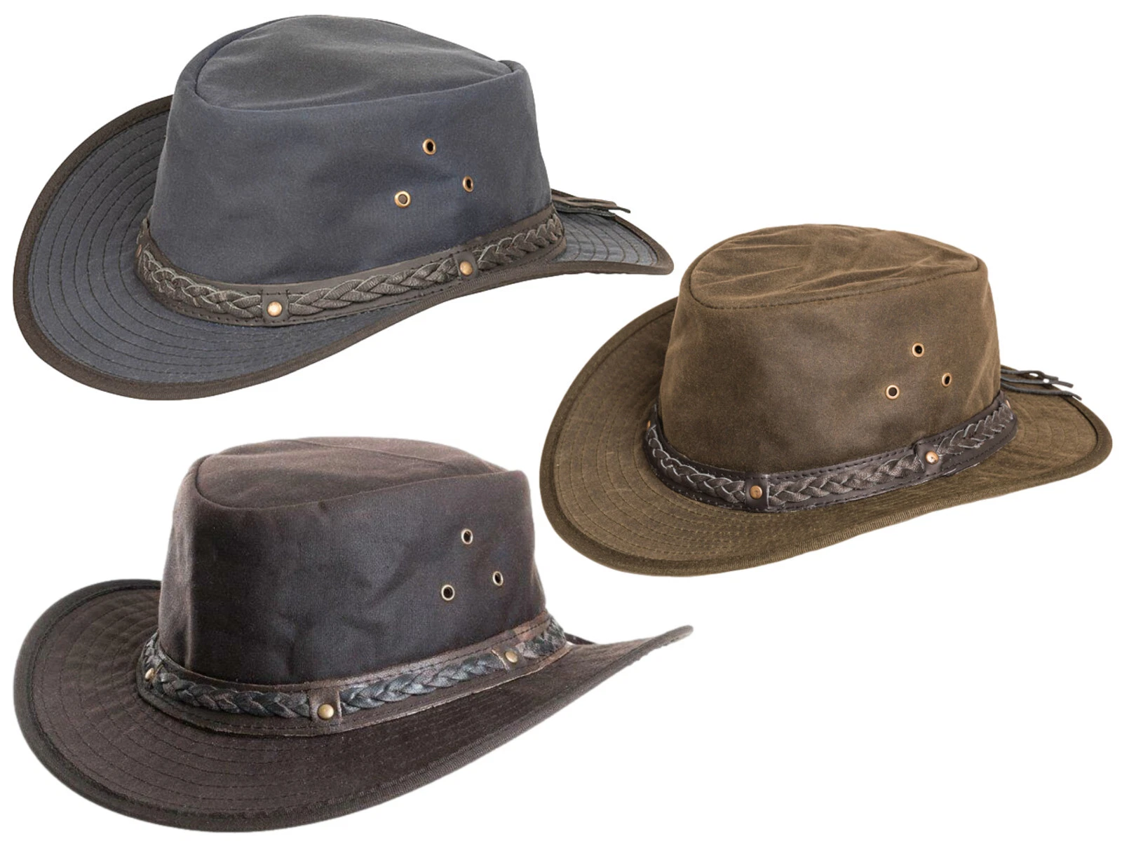 Mens Womens Aussie Hat Austrailan Oil Skin Wax Bush Cowboy Western Summer Cap
Opens in a new window