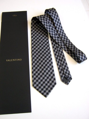 Cravate Valentino Vintage Homme – 100% Soie Rouge, Motif Tie-dye, Fabriquée En Italie