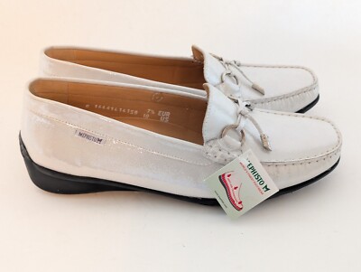 Mephisto Women's Size 10 Silver Metallic Tassel Loafers Cool Air Disco