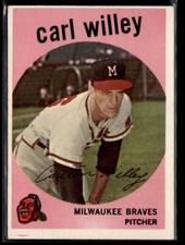 1959 Topps Carl Willey #95 Milwaukee Braves G/VG/EX