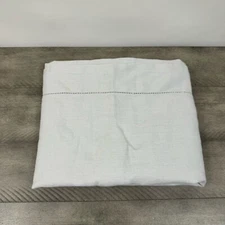 Pottery Barn Belgian Flax Linen Hemstitch Pillow Sham Euro Soft Gray Washed Read