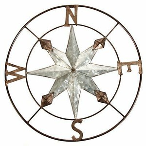 METAL COMPASS ROSE WALL DECOR | eBay