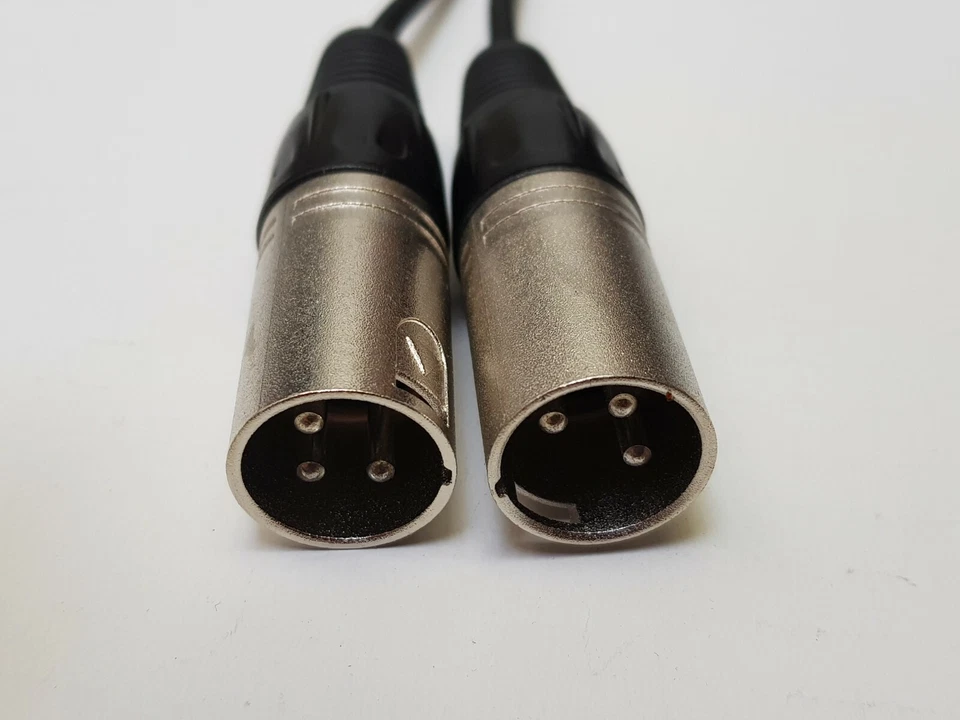Adapterkabel 1,5m 2x XLR male auf 3,5mm Mini Klinke für Laptops Handy MP3 Player - Bild 3 von 4