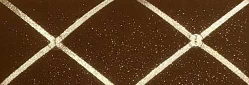 French Bulletin Board Photo Memo Board Brown w/ Gold Sparkles Print 8 x 10 inch - Picture 2 of 3