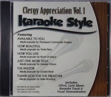 Clergy Appreciation Volume 1 Christian Karaoke Style NEW CD G Daywind 6 Songs