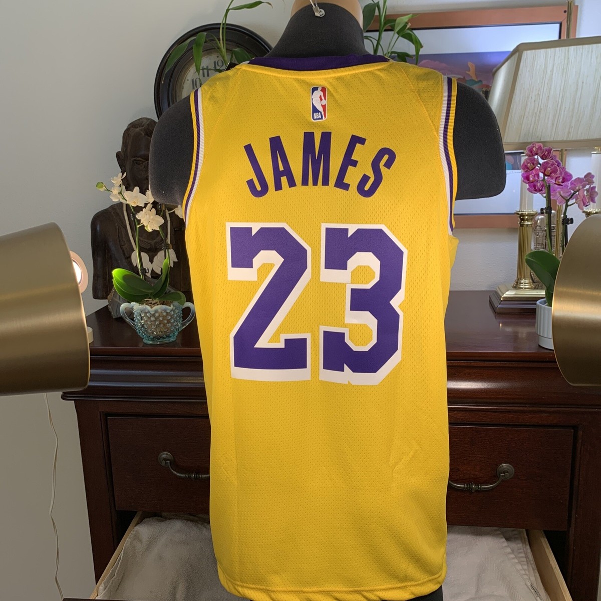 Nike LeBron James 23 NBA Swingman Men's LA Lakers Jersey Size56 XXL NEW+Tags