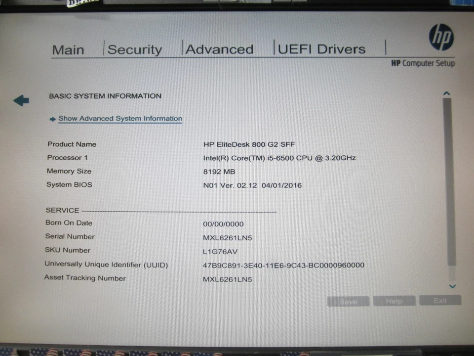 HP Elitedesk 800 G2 SFF Core i5-6500 3.2GHz 8GB/500GB HDD DVD/RW LINUX PC - Image 3 of 4