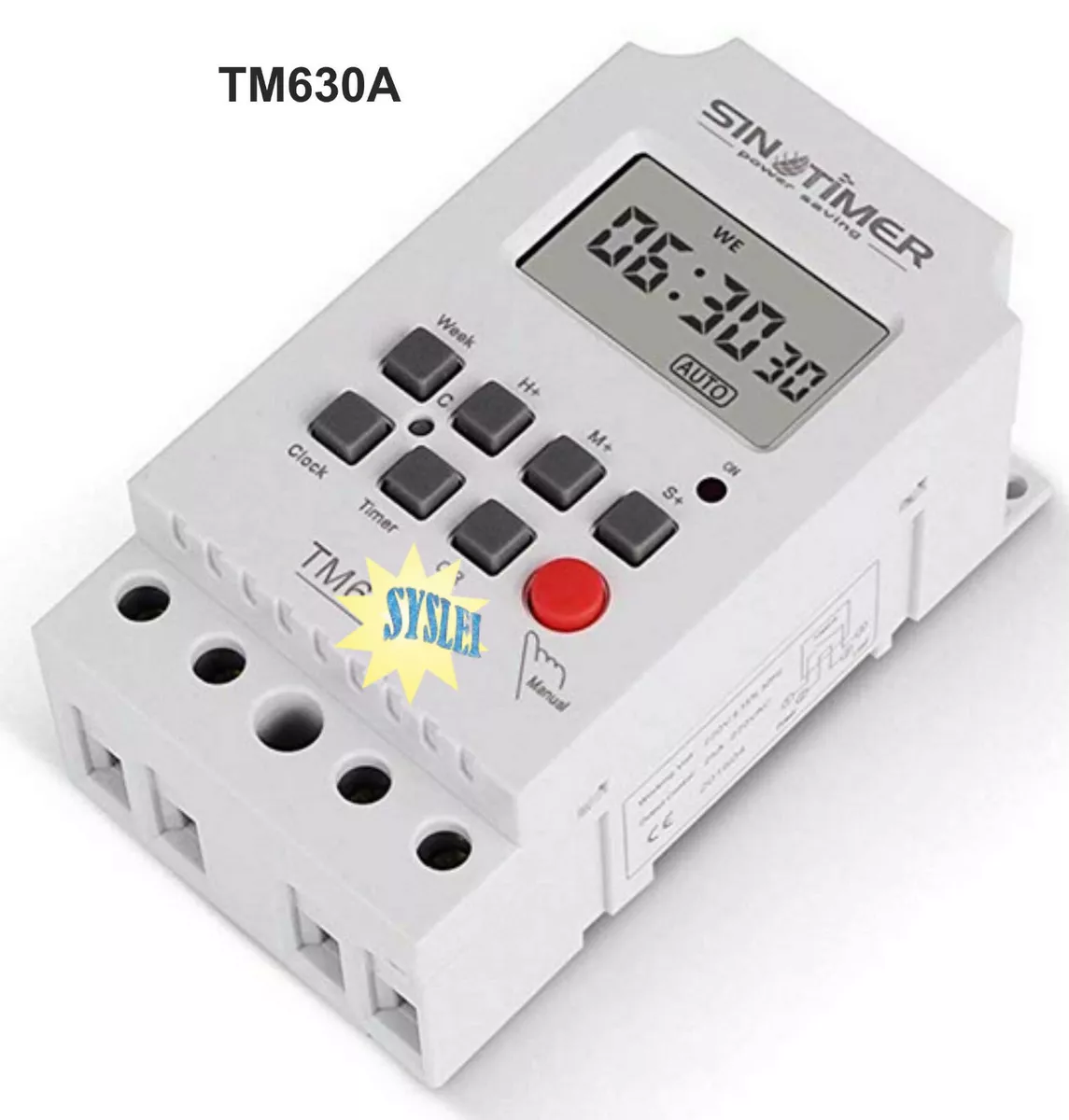 Timer temporizzatore 30 A. 220V.programmabile giornaliero-settimanale 