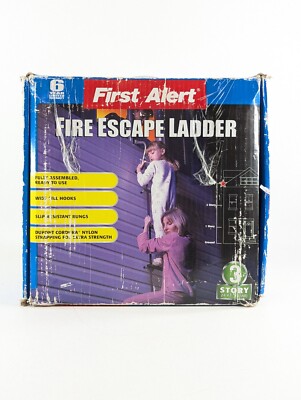 First Alert Three-Story Portable Fire Escape Ladder 24ft EL53W-2 Black