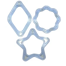 Creative Memories Diamond Scallop Circle Star Blue Custom Cutting System Retired