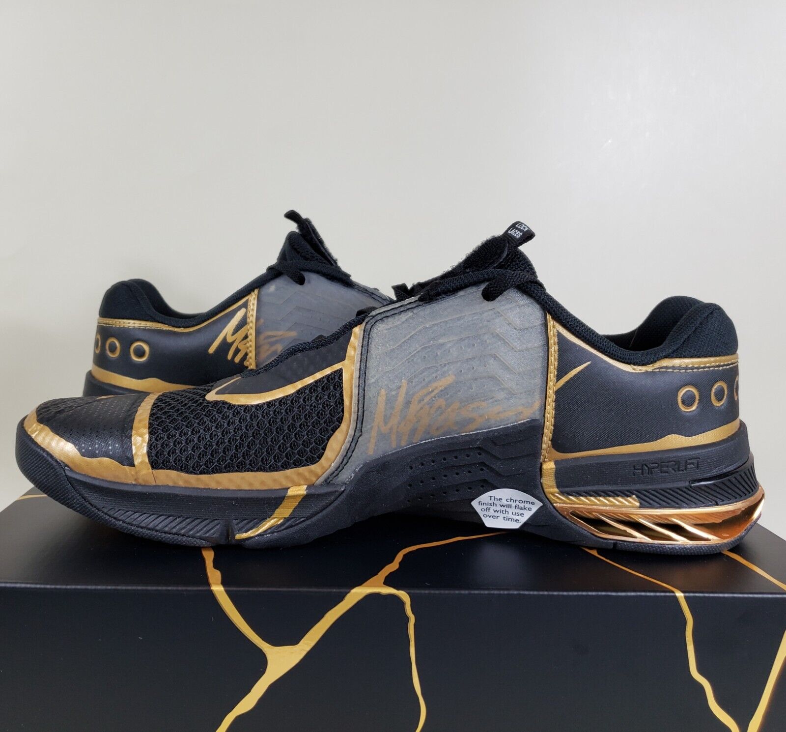 Nike Metcon 7 Mat Fraser PE Mens Size 12 DA8103-007 Black Gold Workout  Shoes New