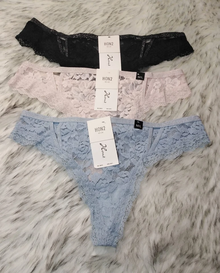 Frauen String Tanga Spitze sexy Unterhose 3er Set Damen Slips String Unterwäsche - Bild 4 von 4