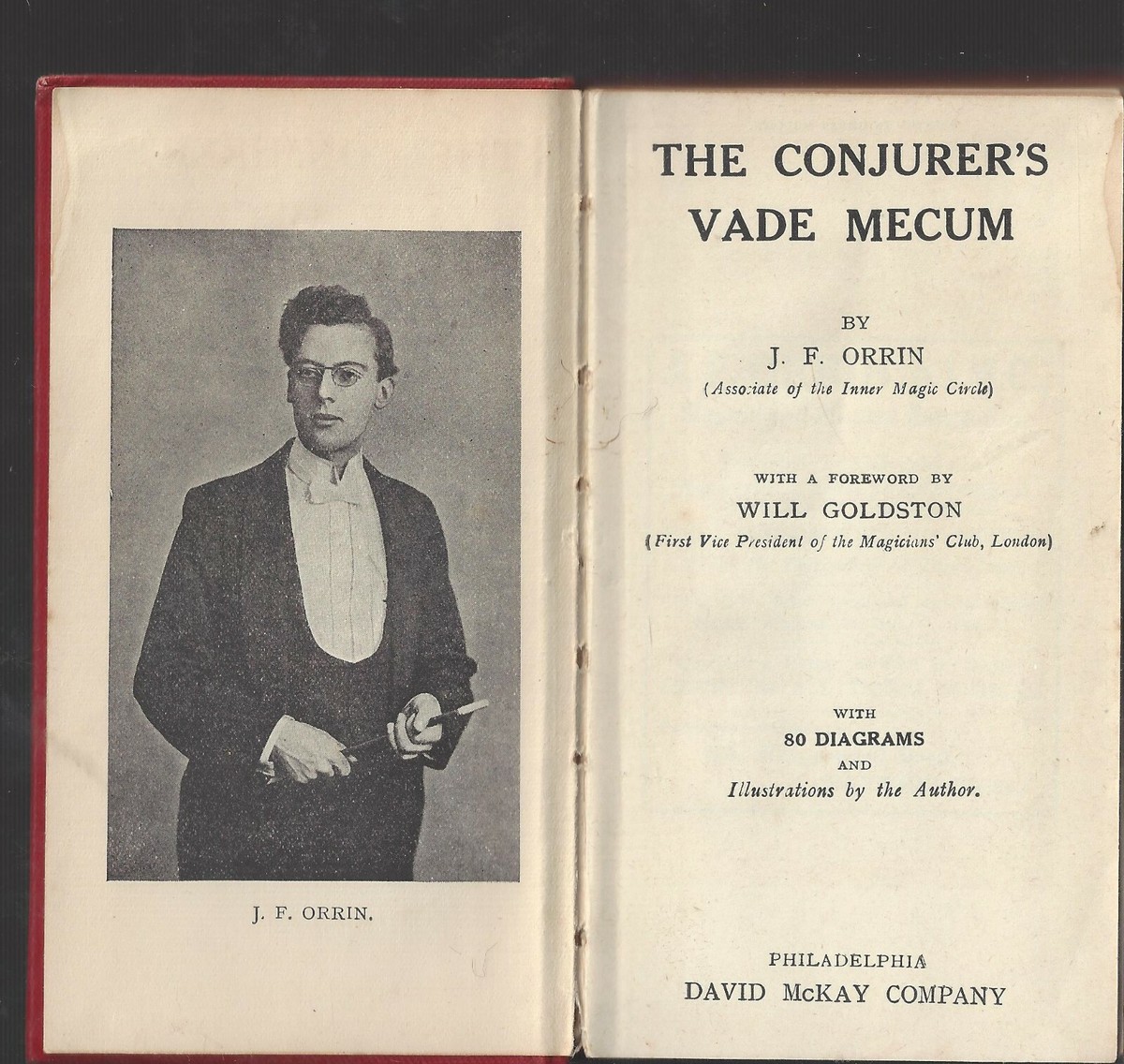 The Conjuer's Vade Mecum by JF Orrin mini book 80 diagrams