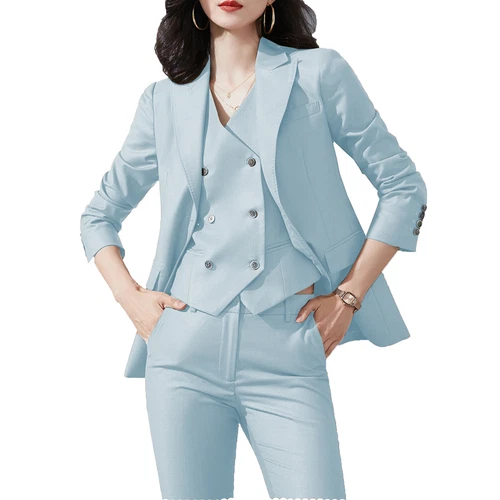 Womens Business 3Piece Suits Customize Bridesmaids Wedding Jacket Blazer Tuexdos - Picture 16 of 37