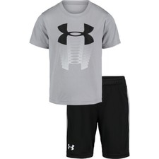 Brand new size 4 boy's Under Armour gray/black athletic 2 pc. set