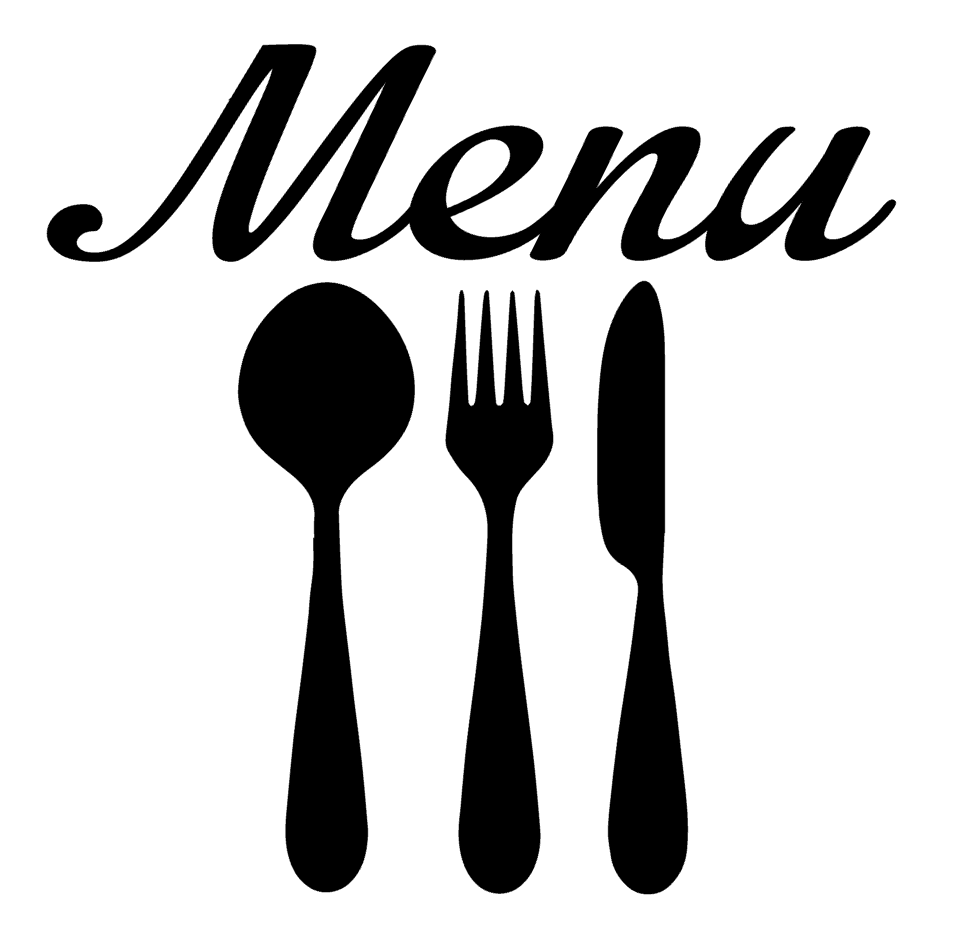 Menu Spoon Fork Knife Kitchen Vinyl Decal Sticker For Home Car Wall Decor a850